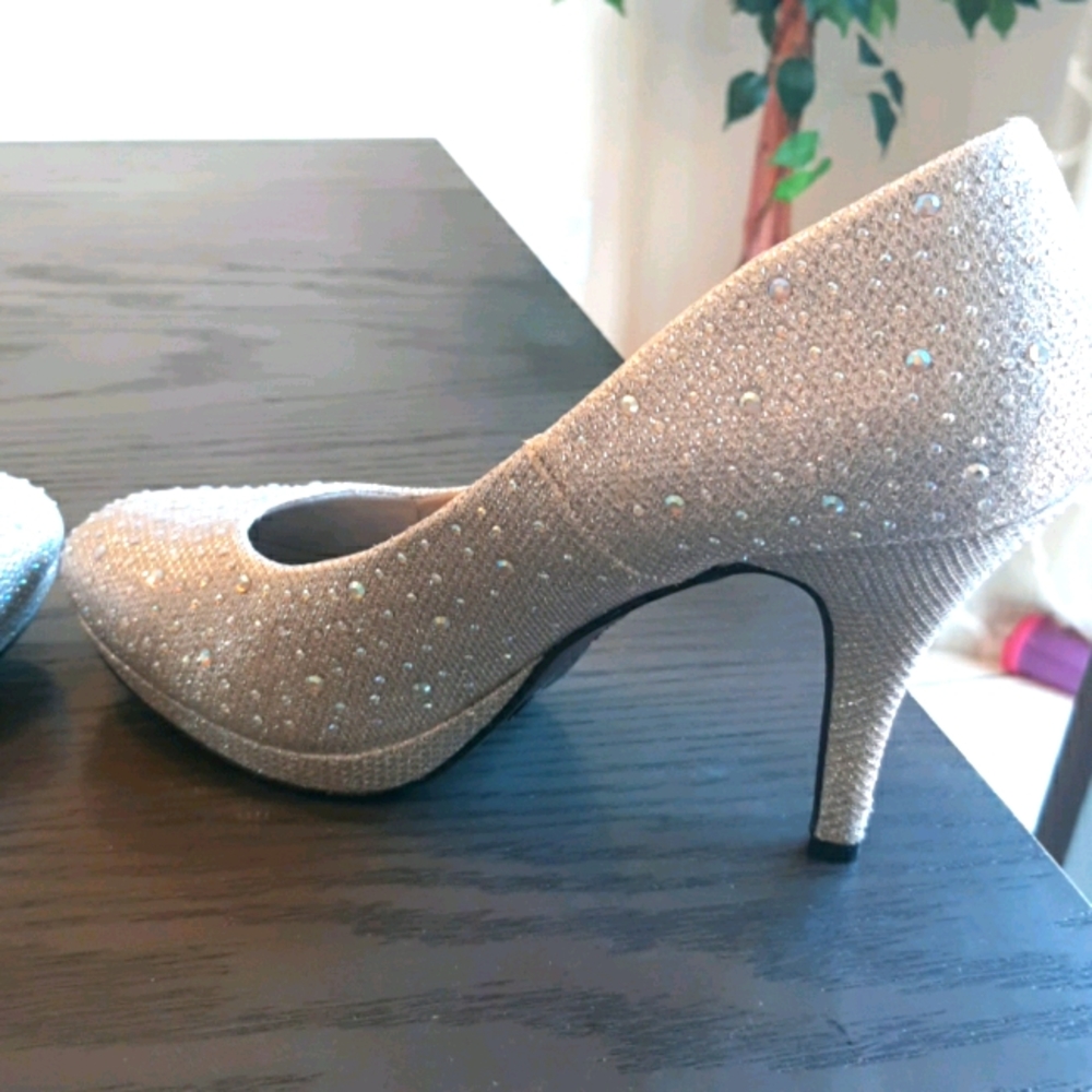 Silver Rhinestone Heels - Picture 5 of 11